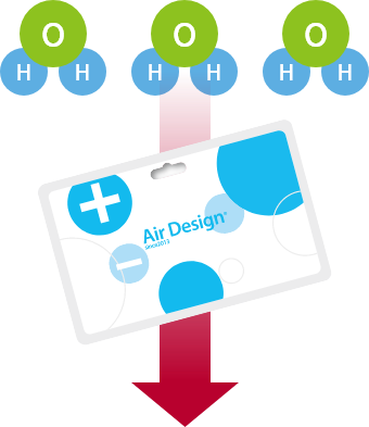 空気中の水成（湿度）と天然鉱石が反応