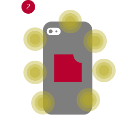 HETTARER®をスマートフォンに貼付